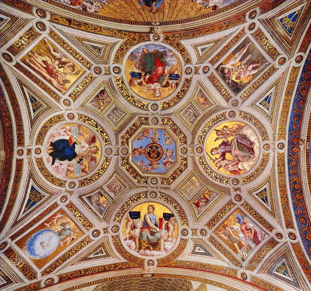 Stanza Della Segnatura detail14 Renaissance master Raphael Oil Paintings